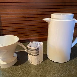 Melitta white manual coffee maker thermal perfect taste non electric